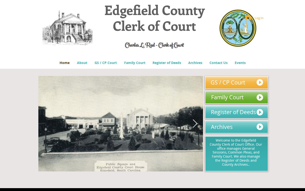 Edgefield County arrest warrant lookup, Clerk records division contact page