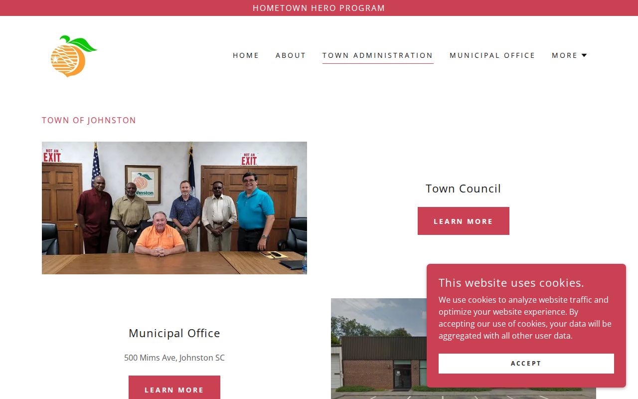 Johnston warrant records, official Town Administration page and Police link