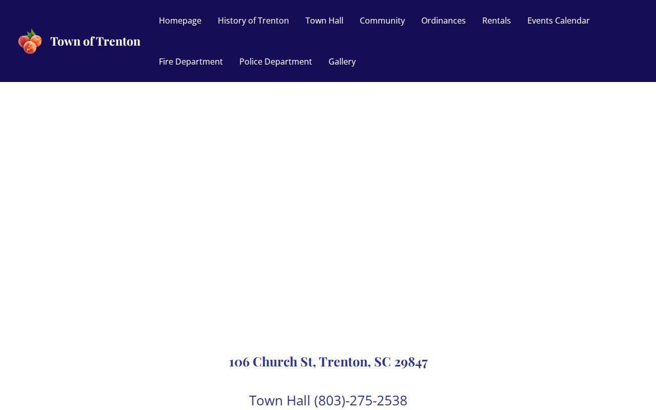 Trenton warrant records, official Town Hall address and contact page